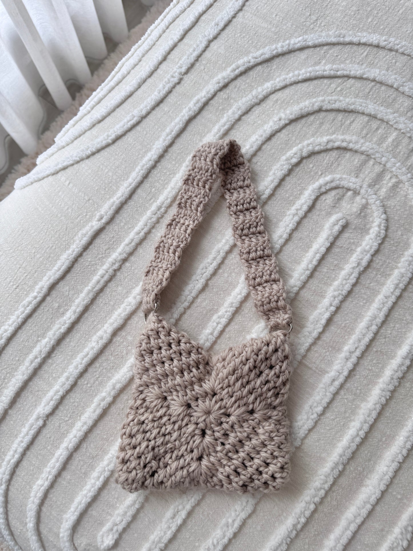 Beige Crochet Handbag