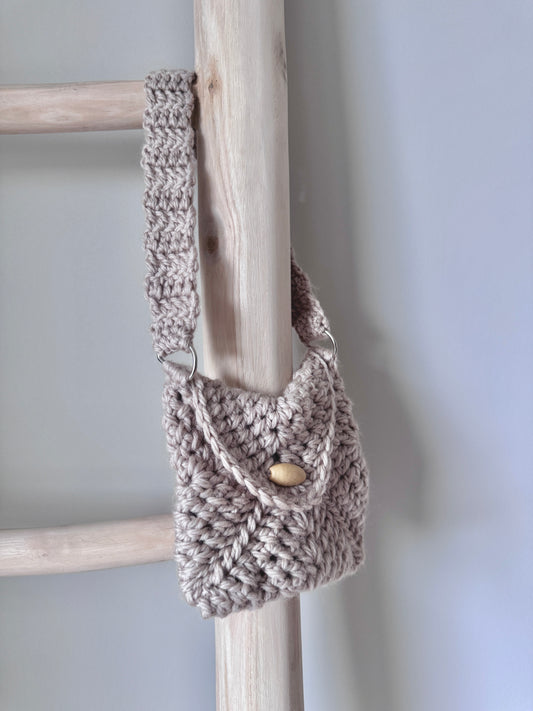 Beige Crochet Handbag