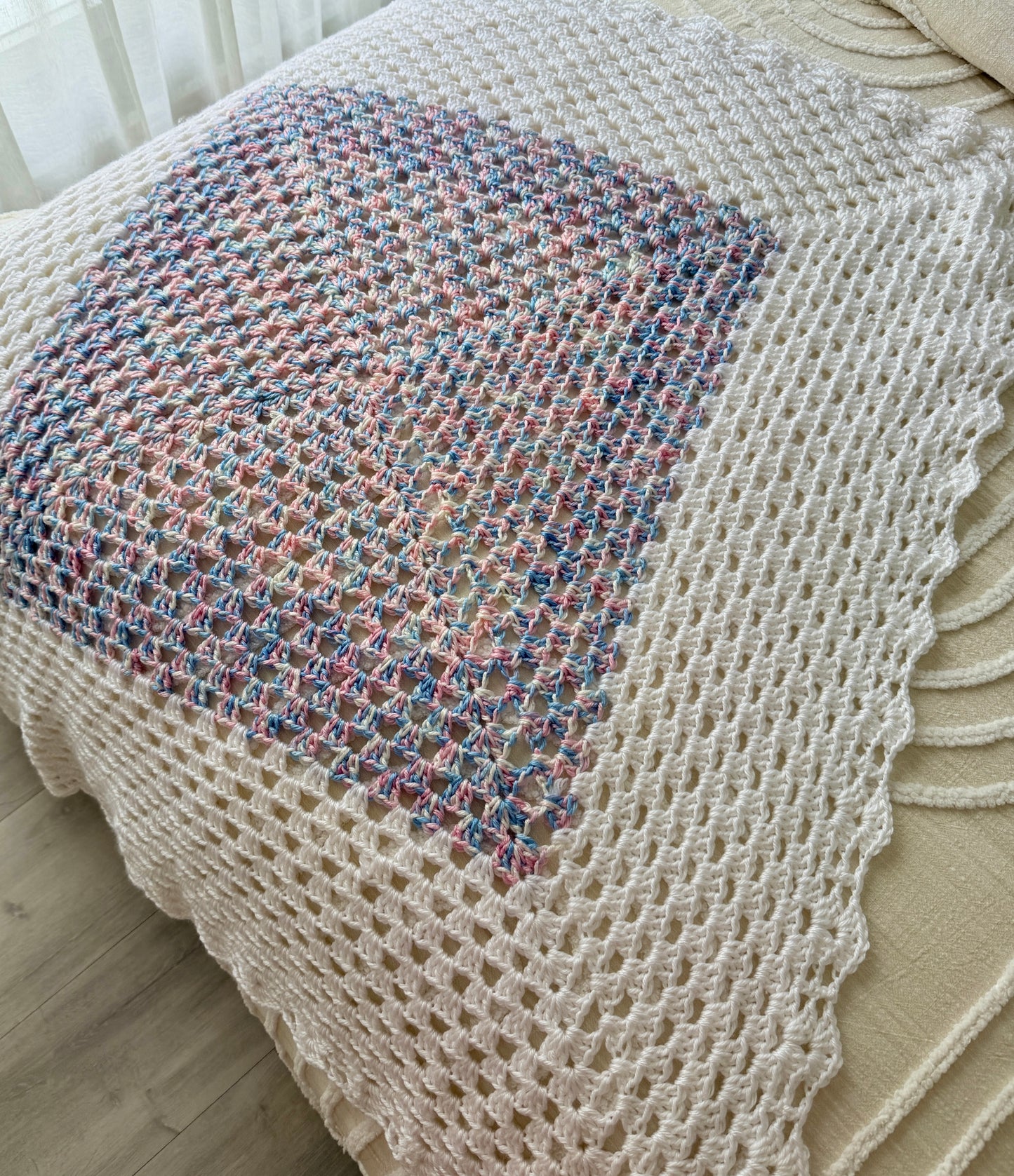 Baby Girl Multi-coloured Crochet Blanket