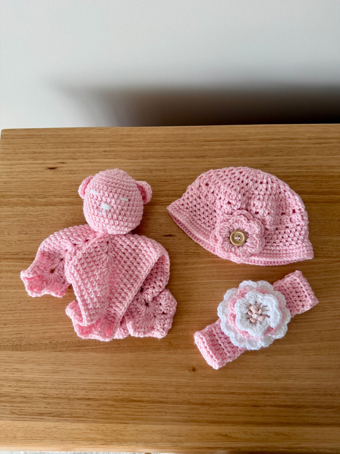 3 Piece Crochet Baby Set
