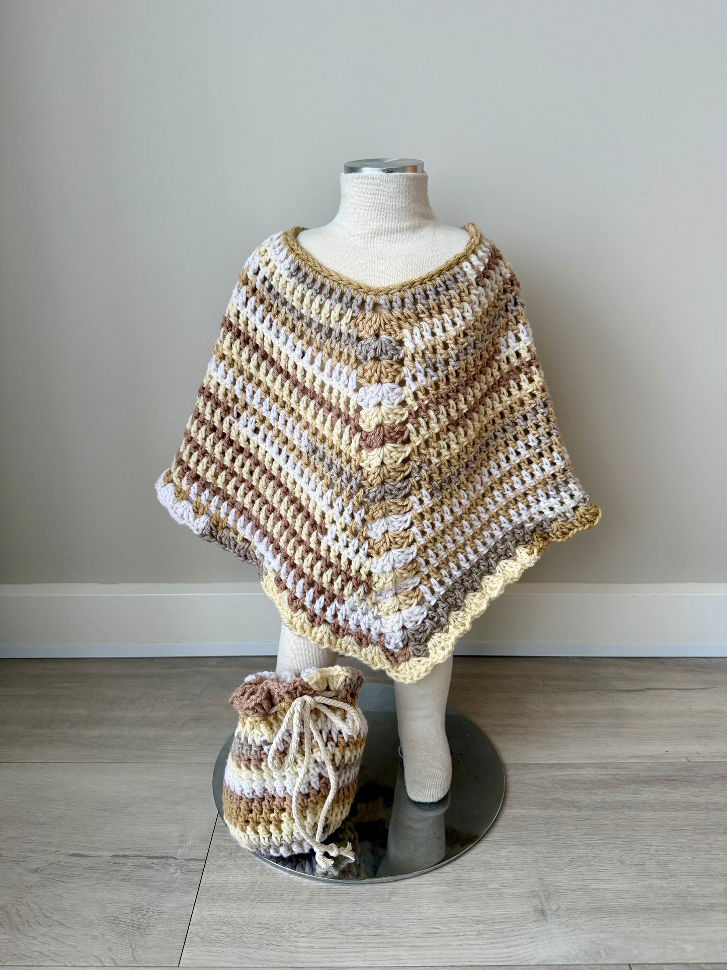 Gigi Crochet Poncho + Bag Set