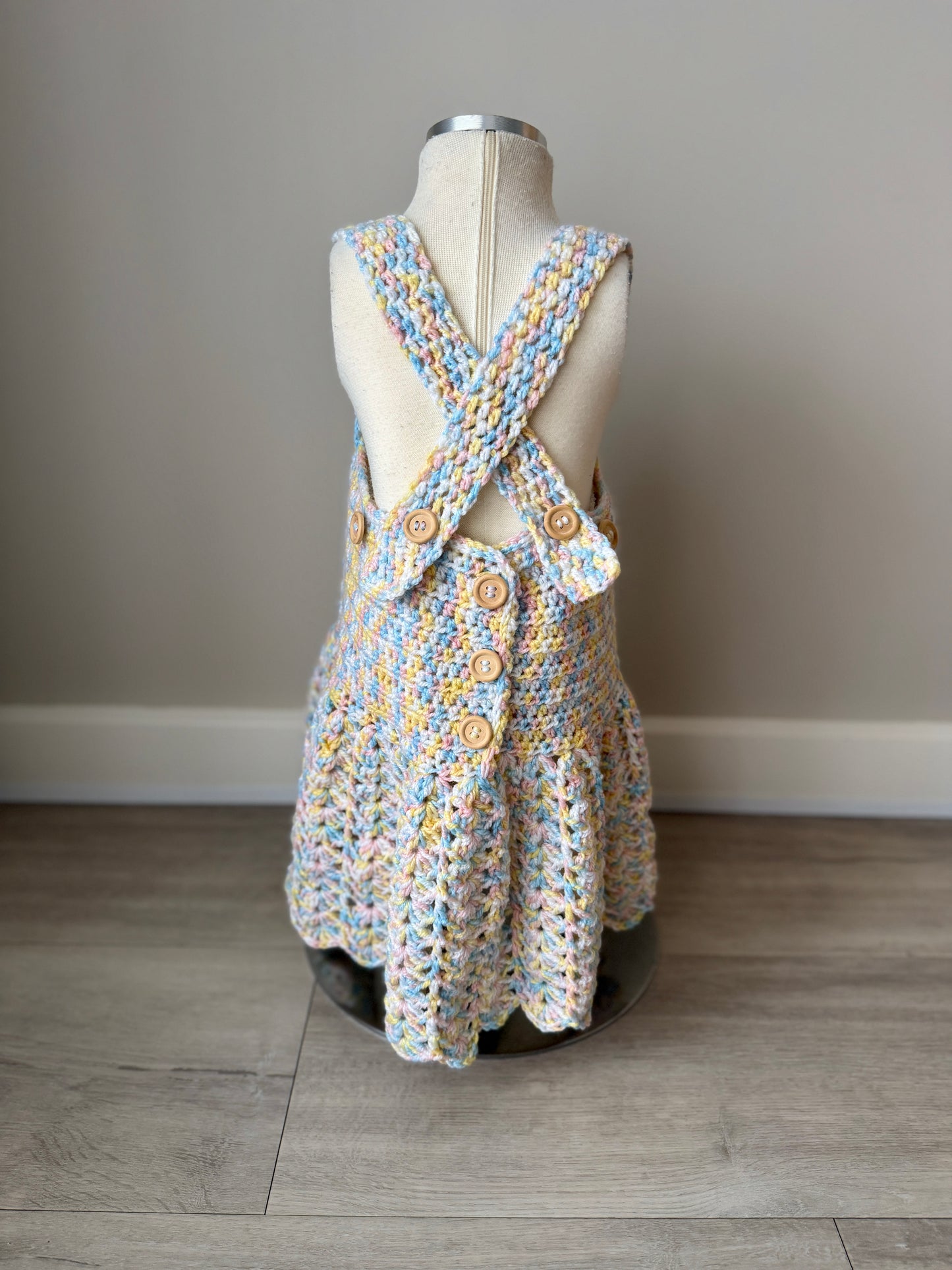 Chelsea Multi-Colour Crochet Dress + Headband