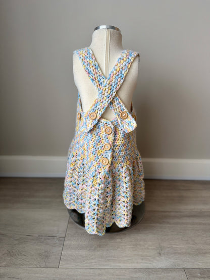 Chelsea Multi-Colour Crochet Dress + Headband