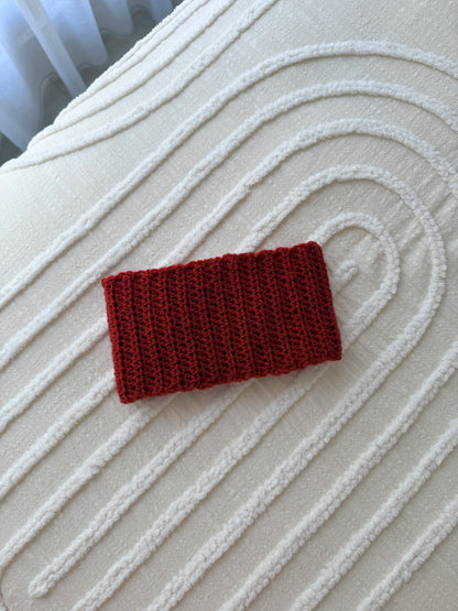Red with White Unicorn Crochet Headband