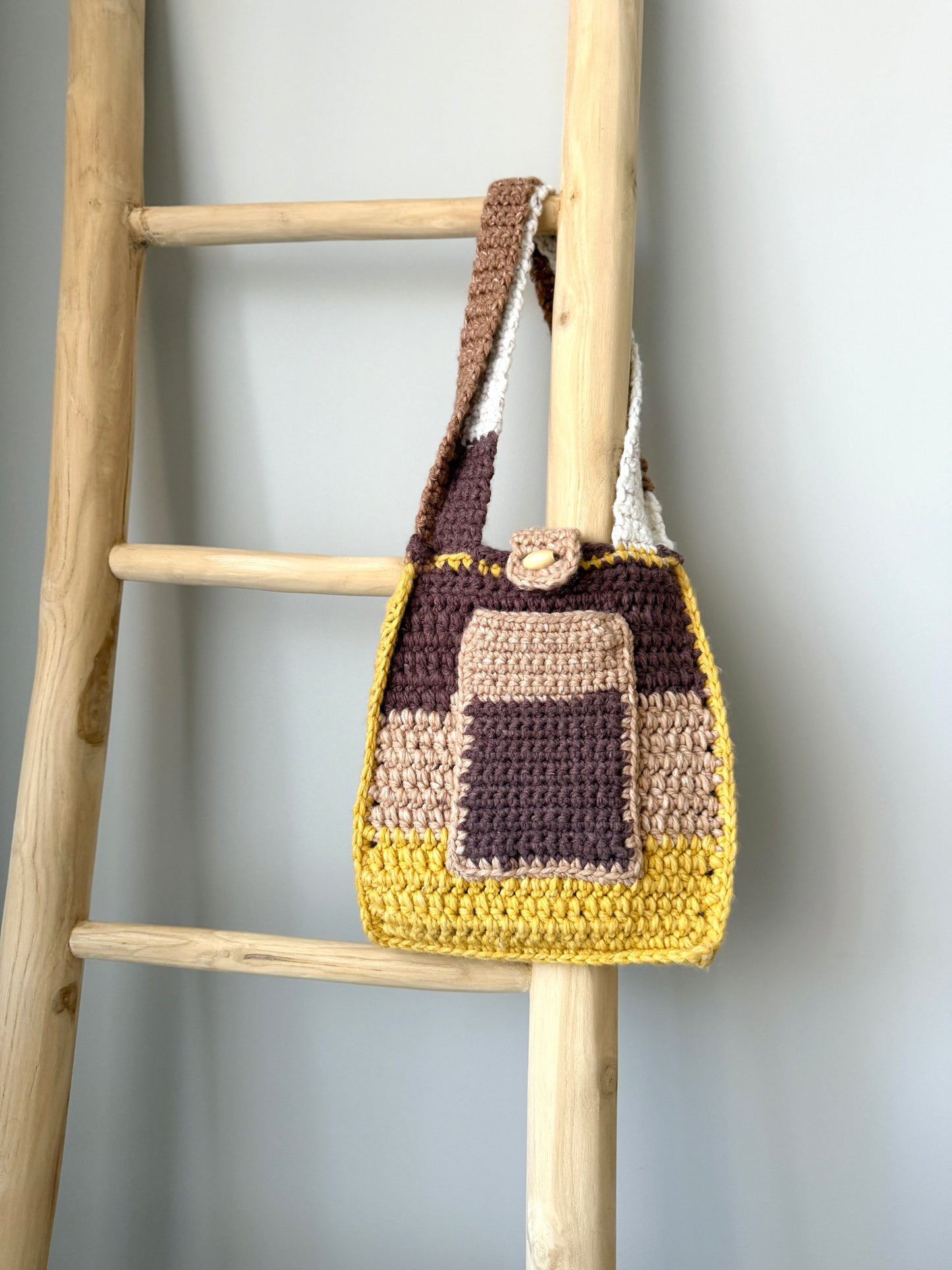 Multi-Coloured Crochet Handbag