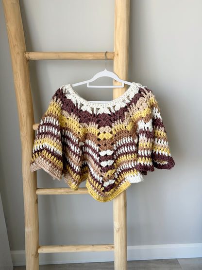 Multi-Coloured Adult Crochet Poncho