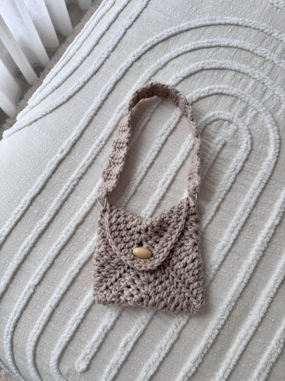 Beige Crochet Handbag