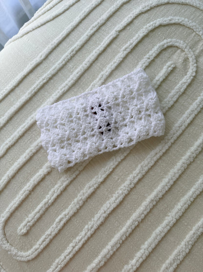 Gorgeous Red & White Crochet Head Wrap