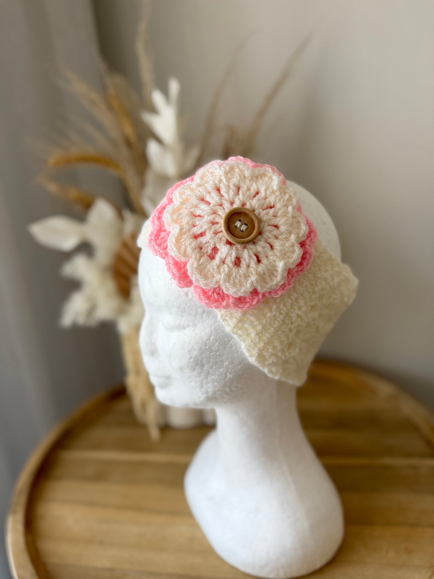 Flower Crochet Adults Headband