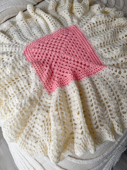 Baby Girl Boxed Crochet Hamper | Pink & Cream