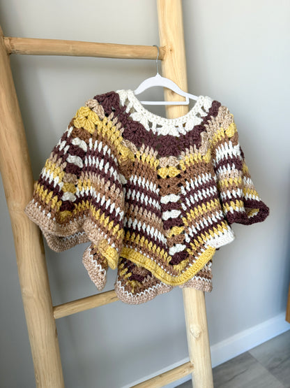 Multi-Coloured Adult Crochet Poncho