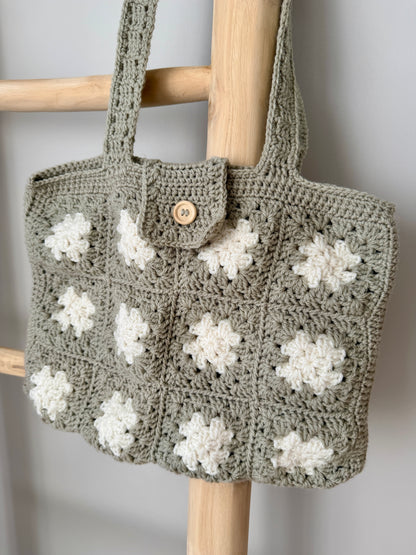 Patchwork Crochet Tote Bag