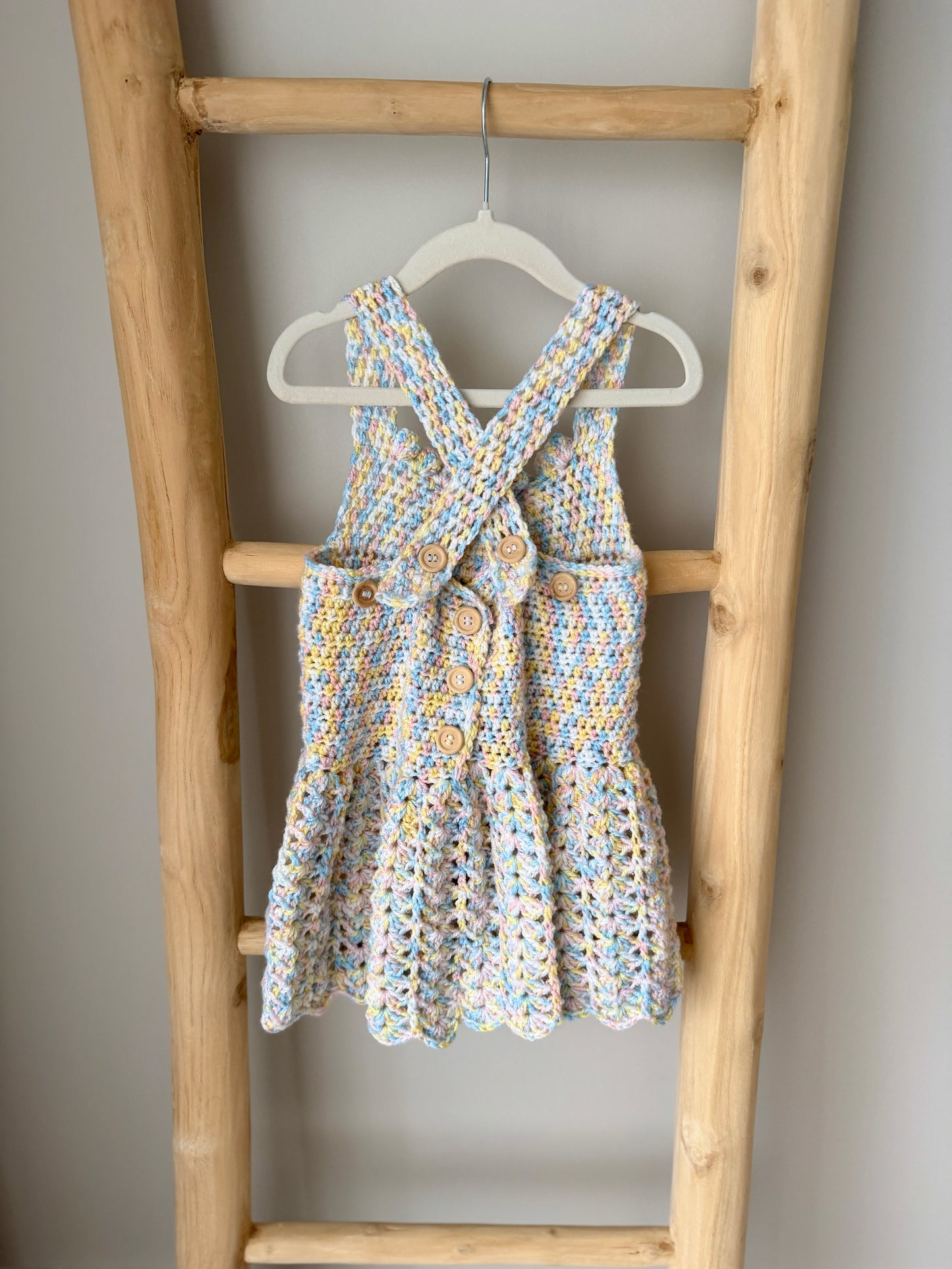 Chelsea Multi-Colour Crochet Dress + Headband