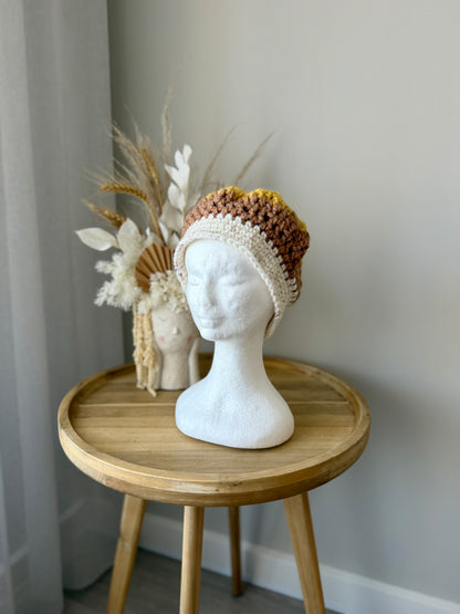 Multi-Coloured Crochet Beret