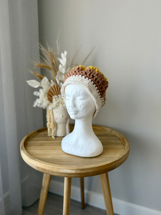 Multi-Coloured Crochet Beret