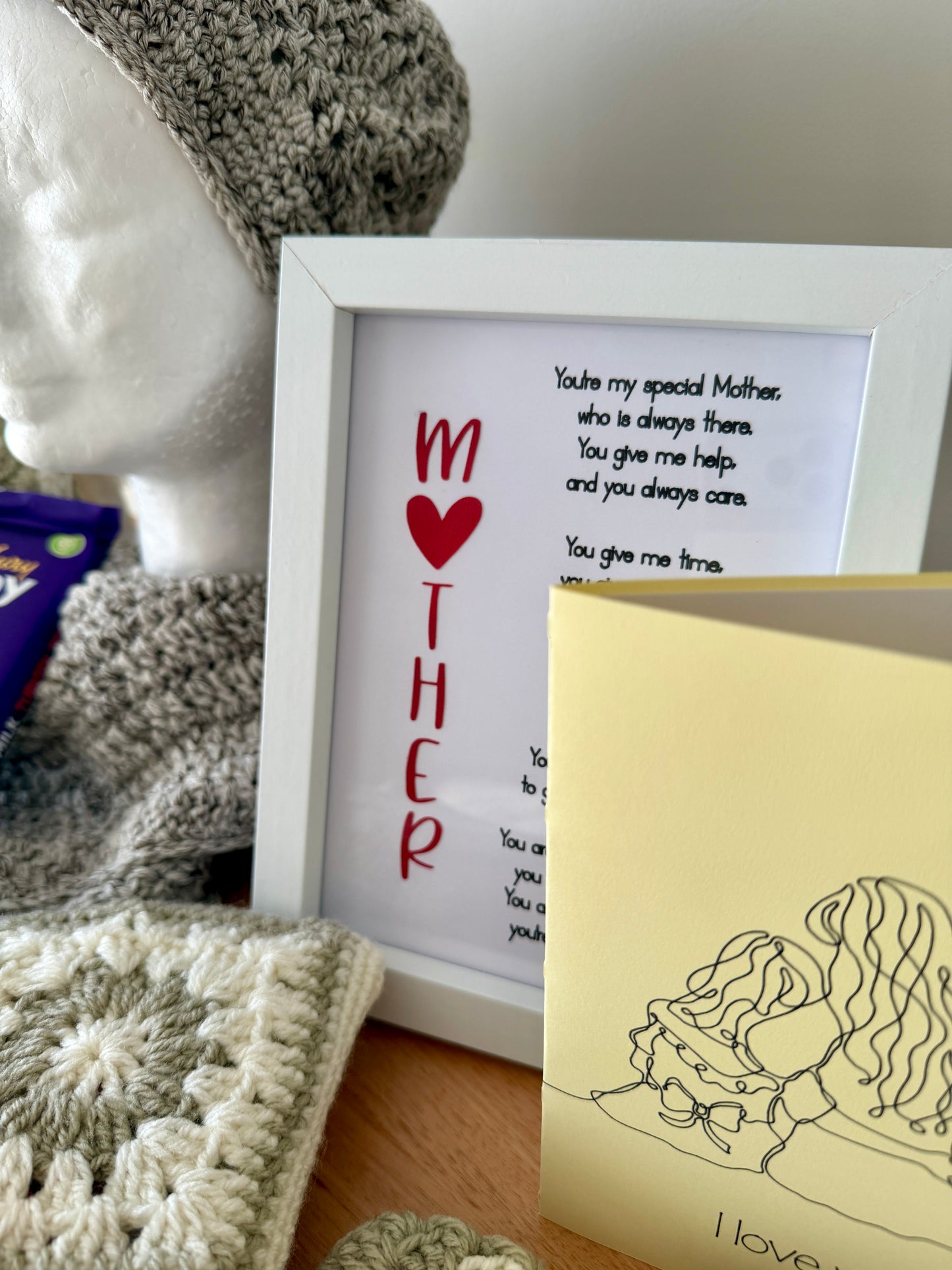 Framed Mother Poem 6x8in