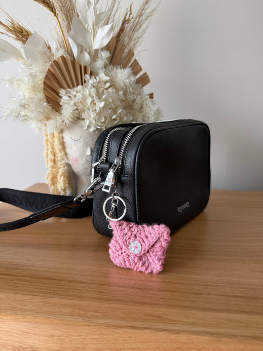 Pink Crochet Purse Key chain