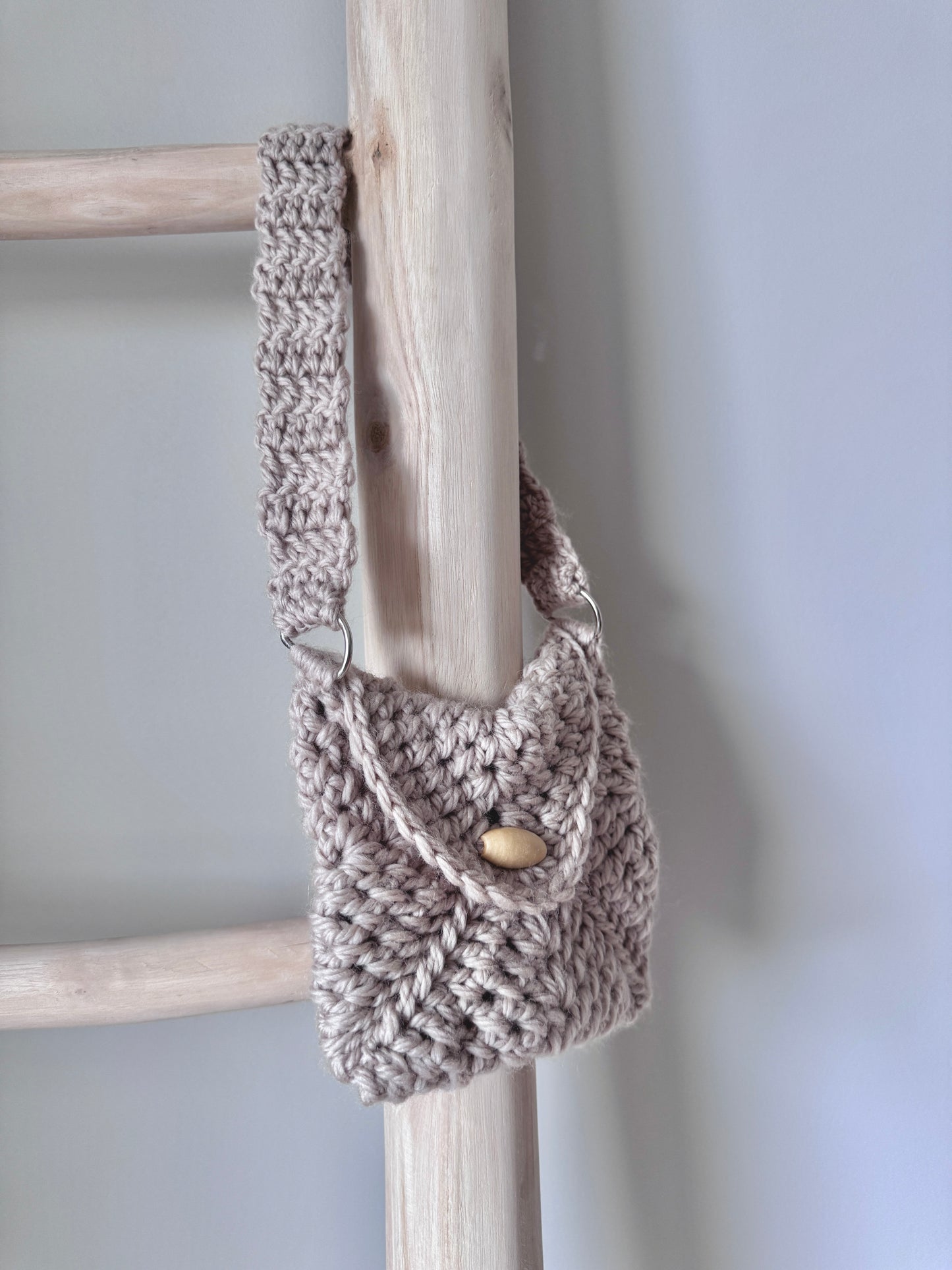 Beige Crochet Handbag