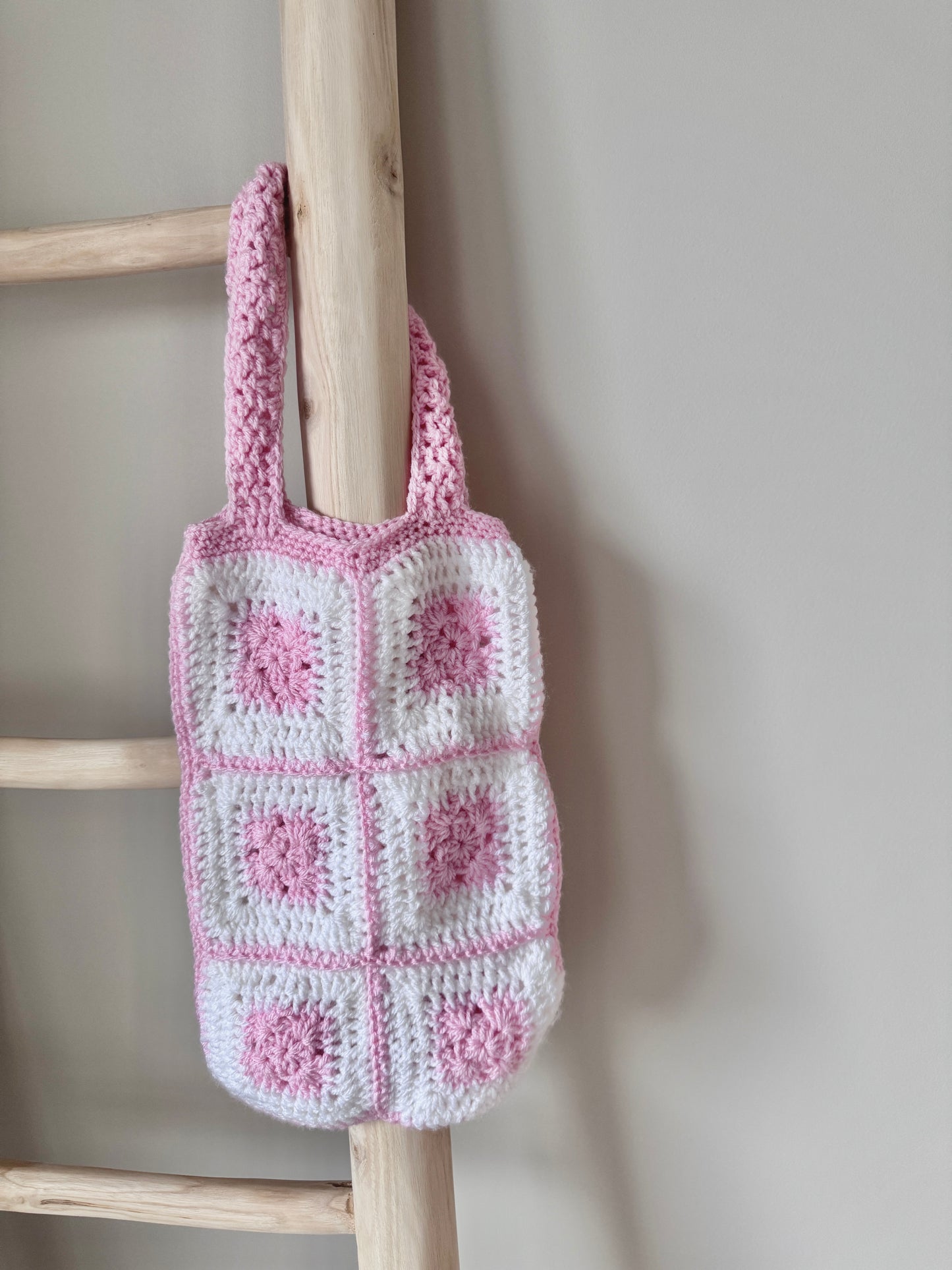 Pink & White Tote Bag