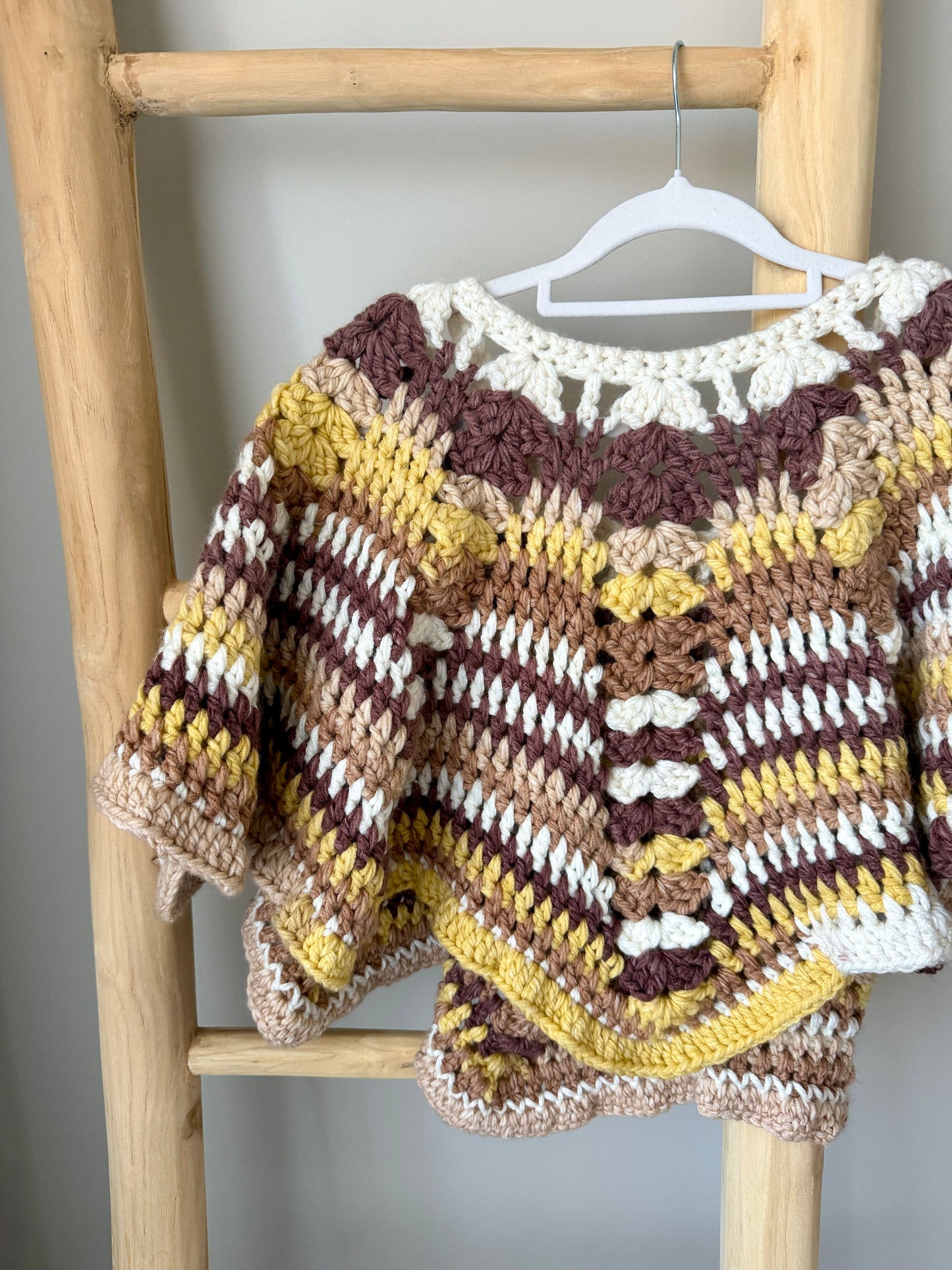 Multi-Coloured Adult Crochet Poncho