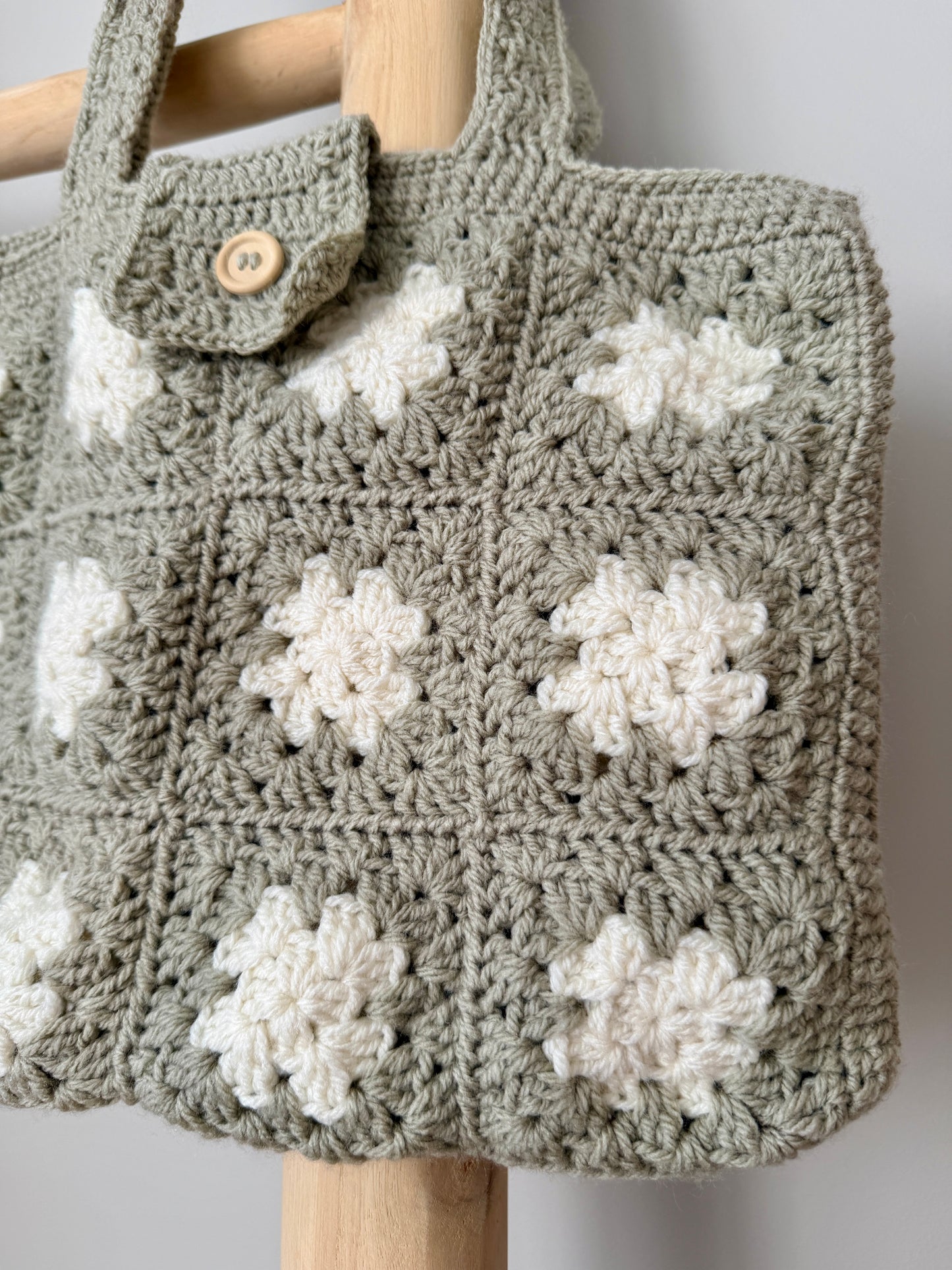 Patchwork Crochet Tote Bag