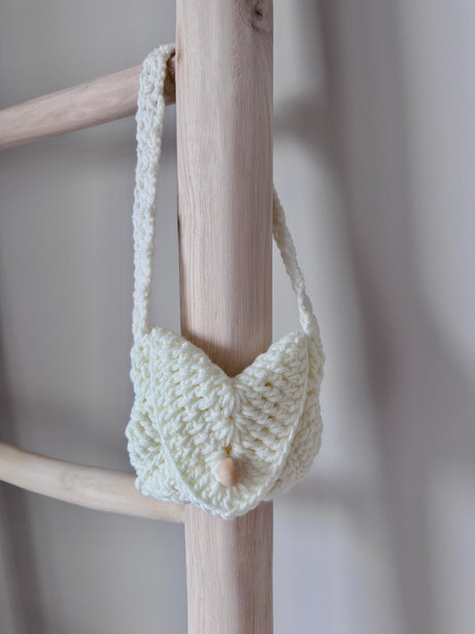 Cream Kids Mini Crochet Handbag