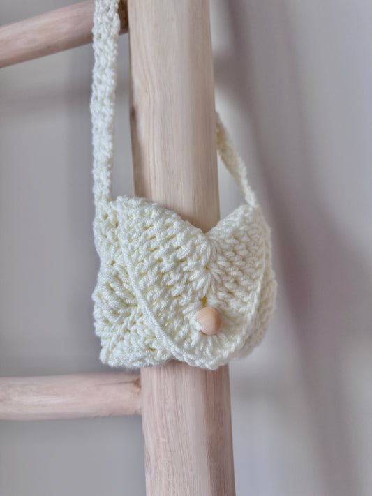Cream Kids Mini Crochet Handbag