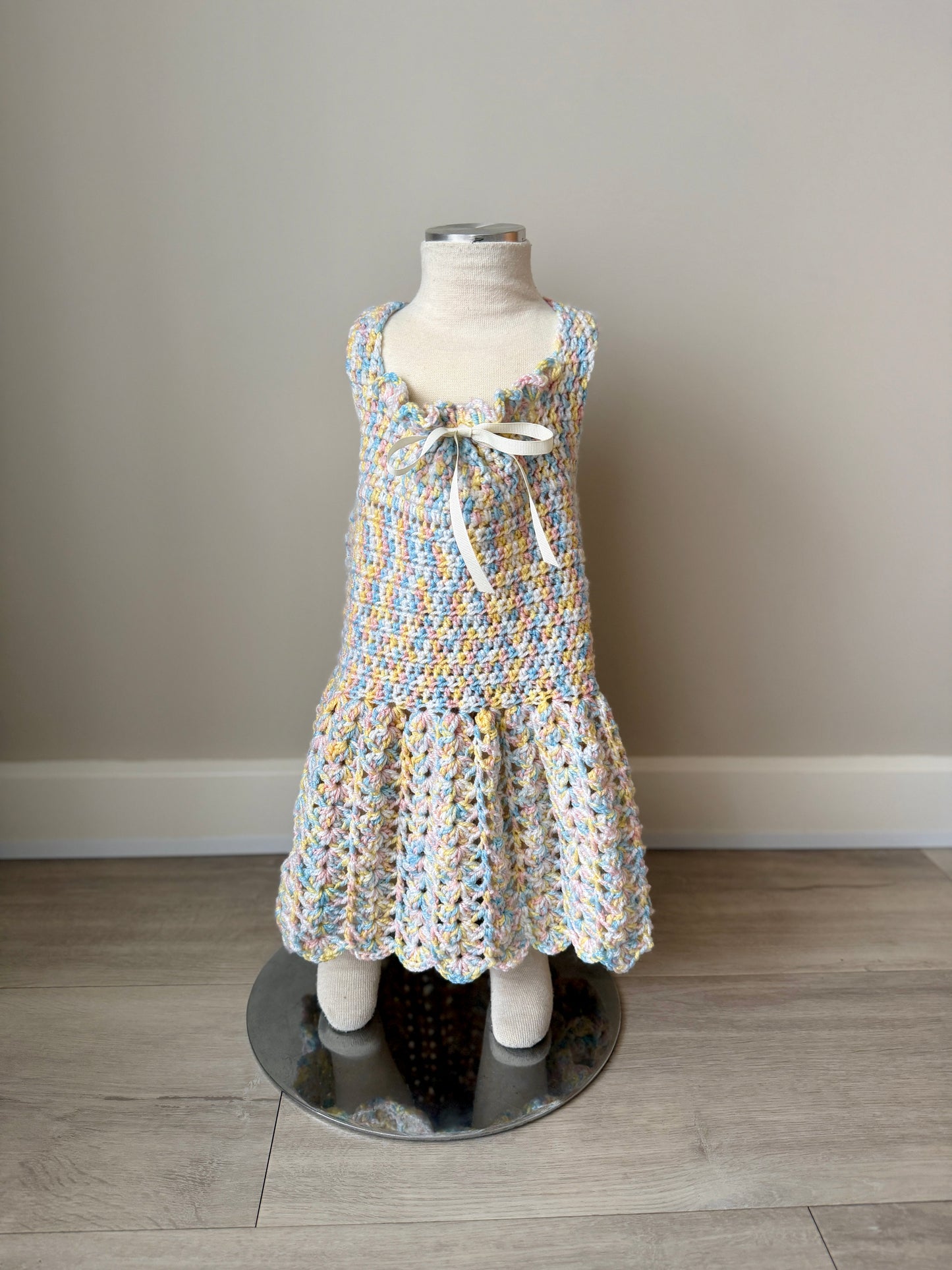 Chelsea Multi-Colour Crochet Dress + Headband