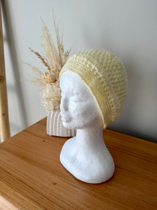 Women’s Crochet Beret | Cream
