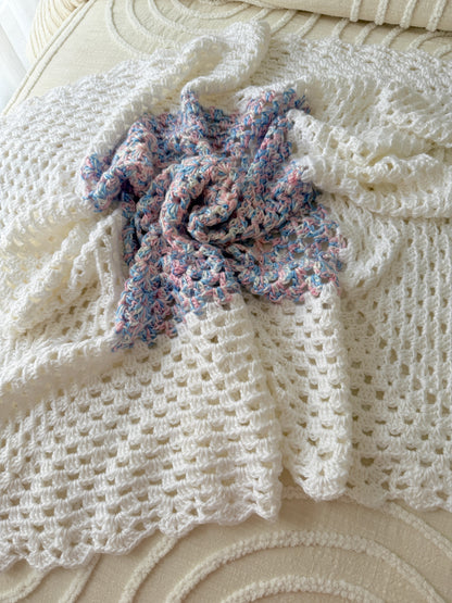 Baby Girl Multi-coloured Crochet Blanket