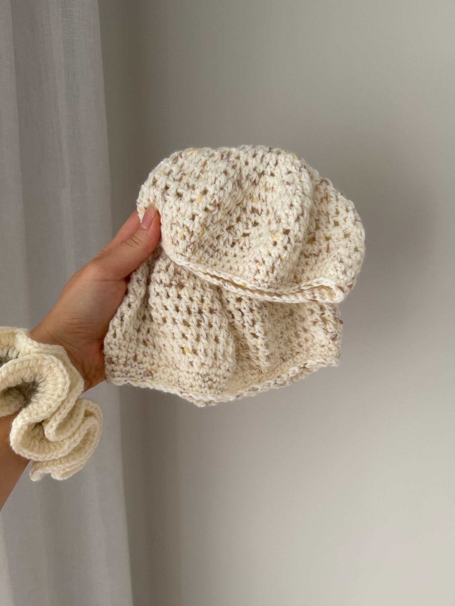 Crochet Gender Neutral Baby Hamper | Beige & Cream