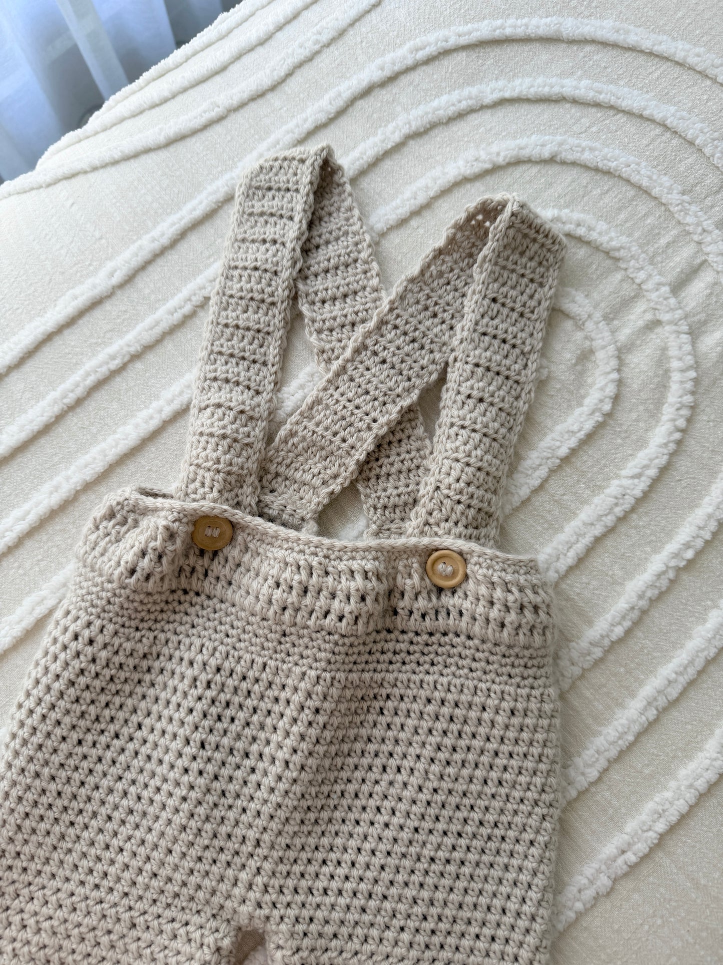 Ashley Overalls & Beanie Crochet Set