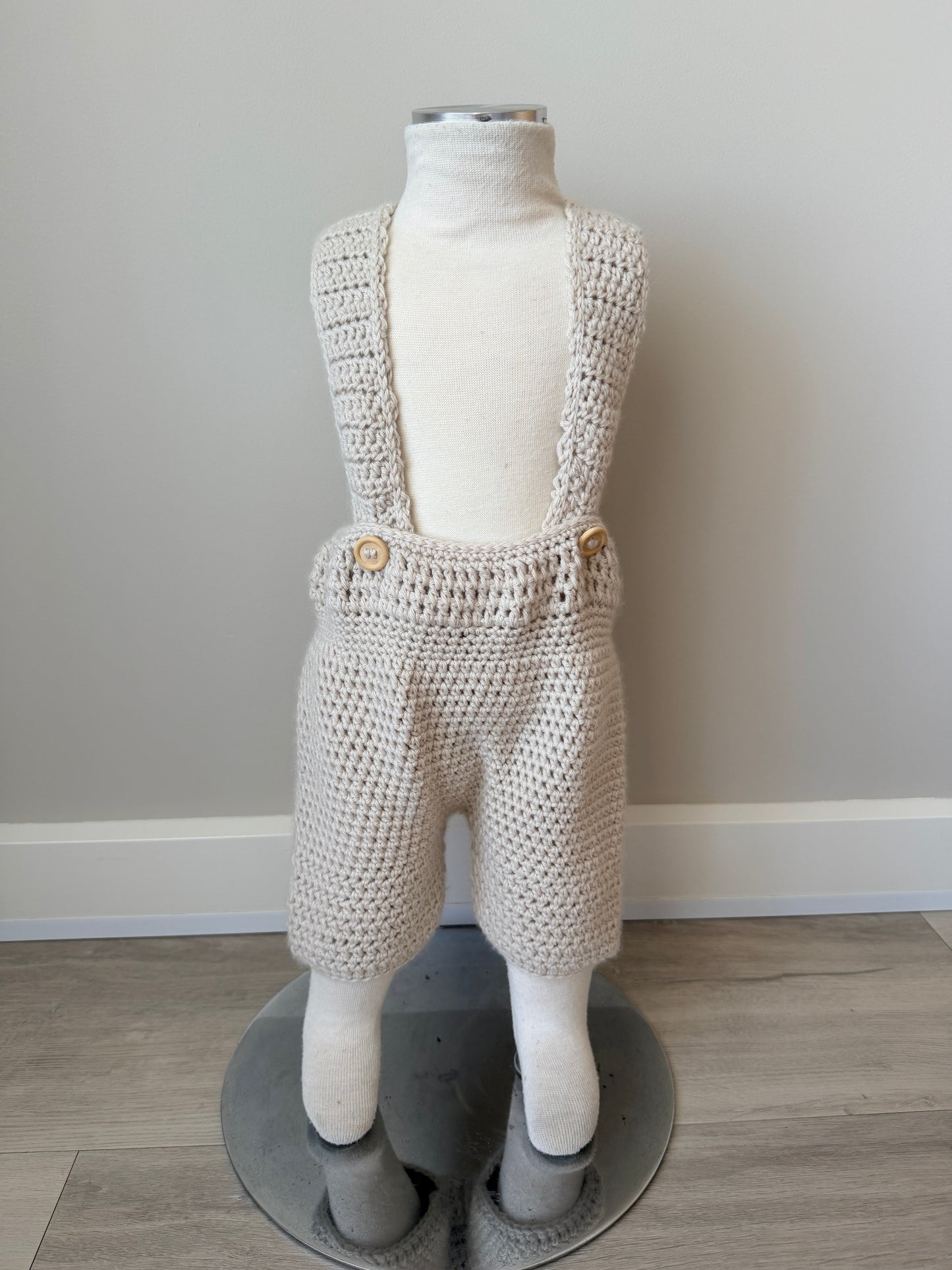 Ashley Overalls & Beanie Crochet Set