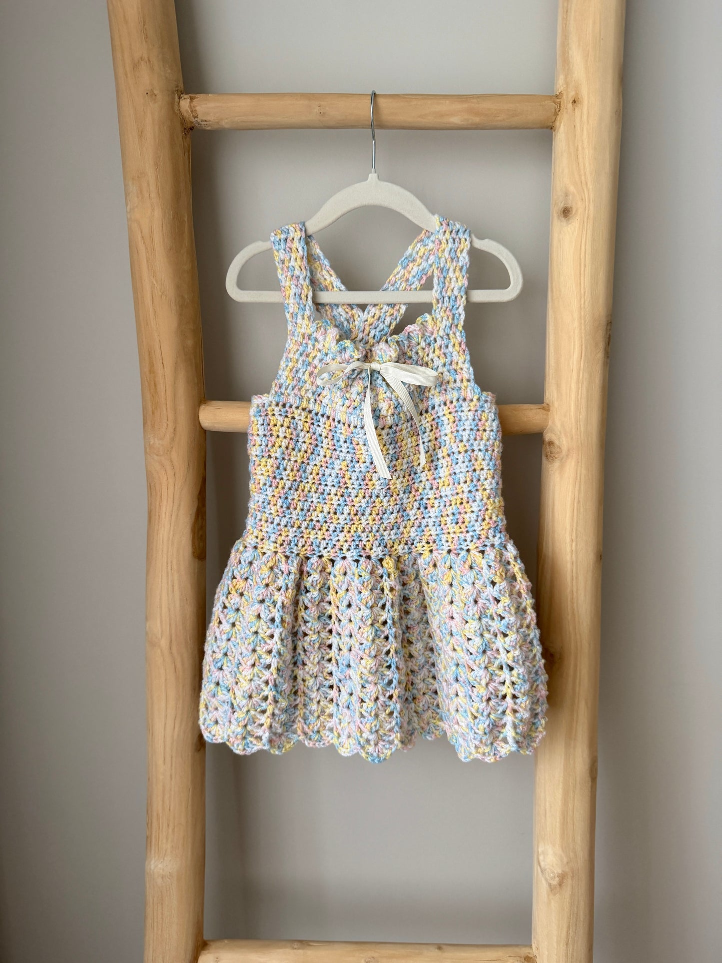 Chelsea Multi-Colour Crochet Dress + Headband