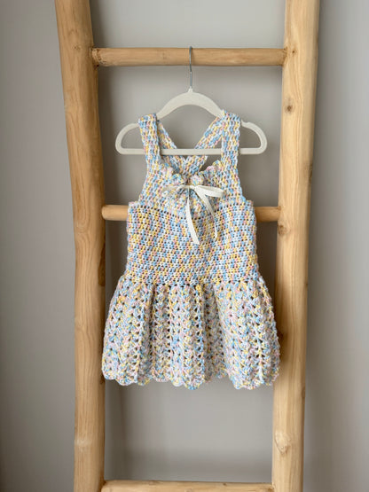 Chelsea Multi-Colour Crochet Dress + Headband
