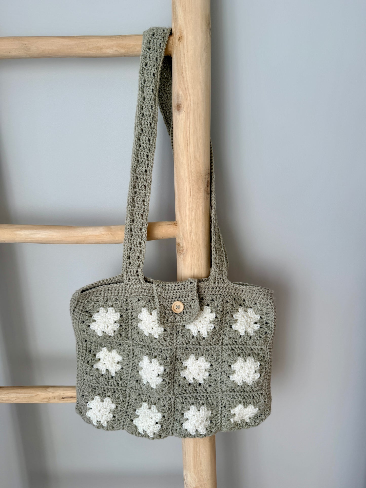 Patchwork Crochet Tote Bag
