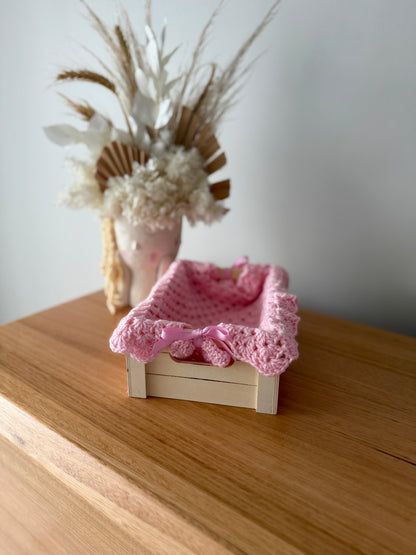 Nappy box | Pink Crochet Insert