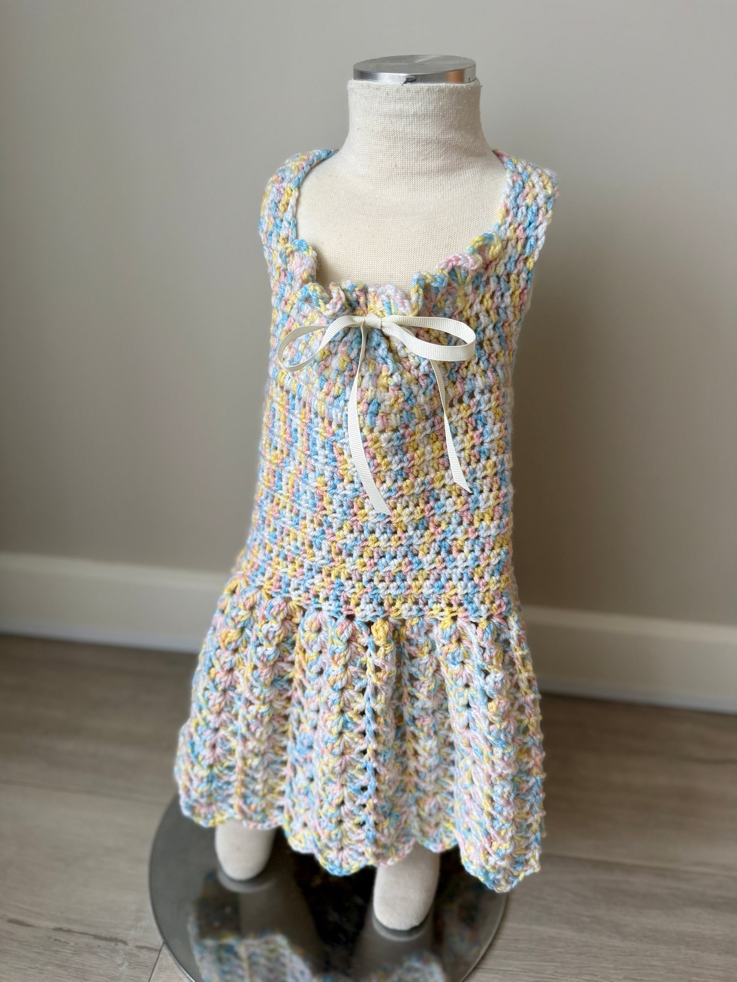 Chelsea Multi-Colour Crochet Dress + Headband