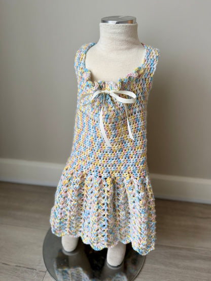 Chelsea Multi-Colour Crochet Dress + Headband