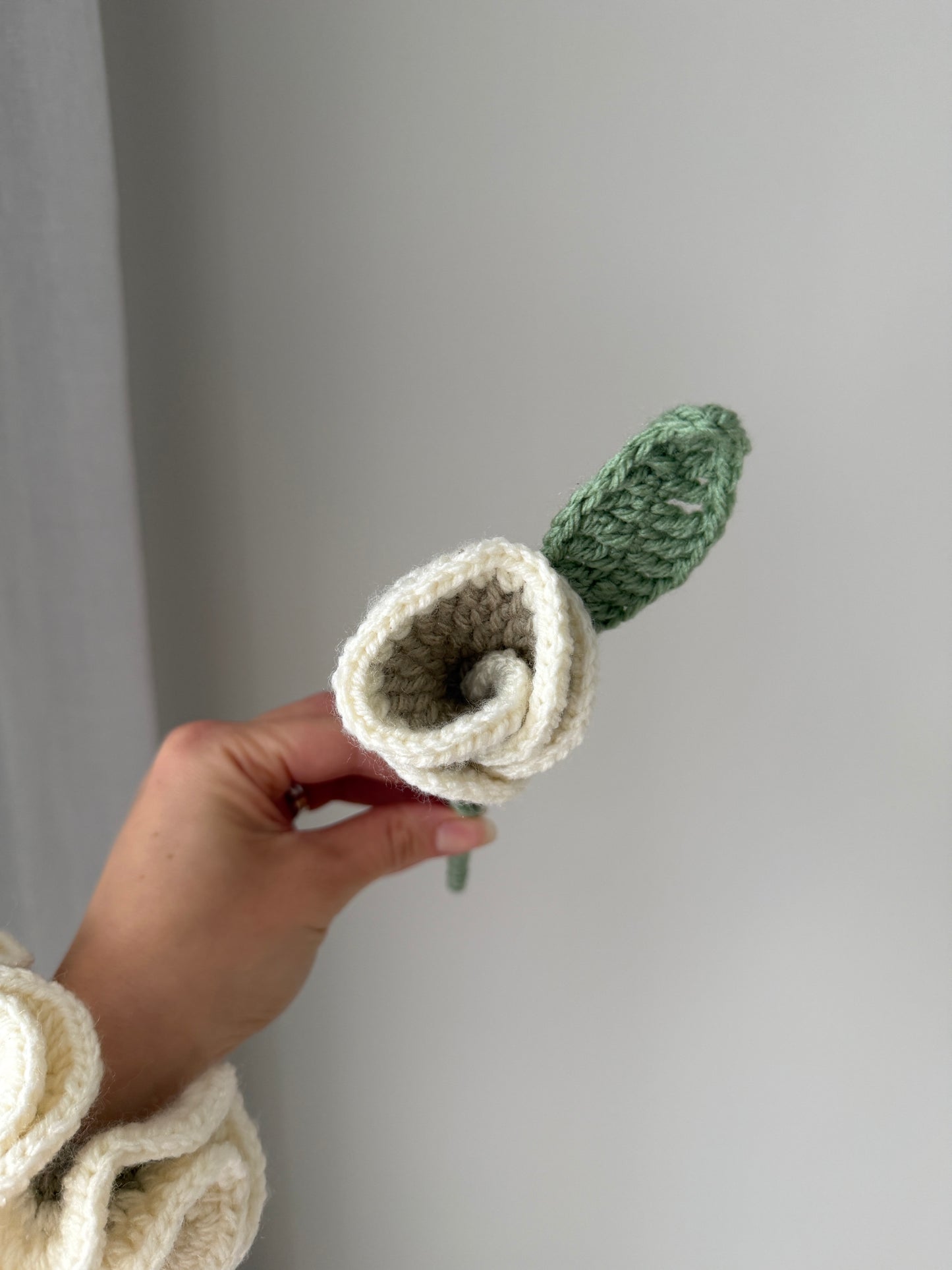 Cream & Beige Single Crochet Rose