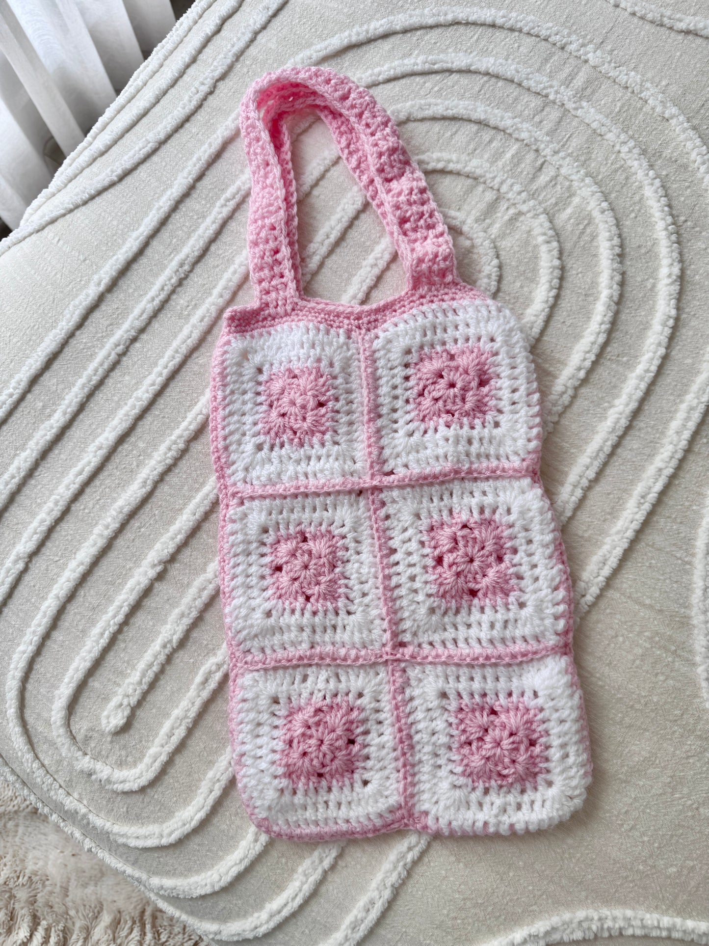 Pink & White Tote Bag