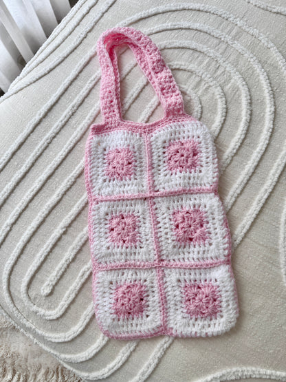 Pink & White Tote Bag