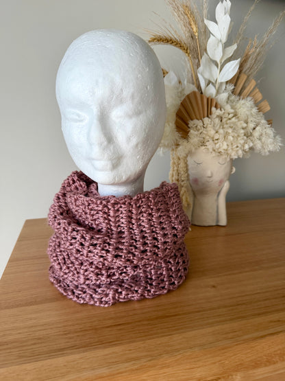 Maroon Crochet Wrap-Around Scarf