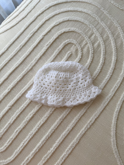 Posie Crochet Hat with Flower Design