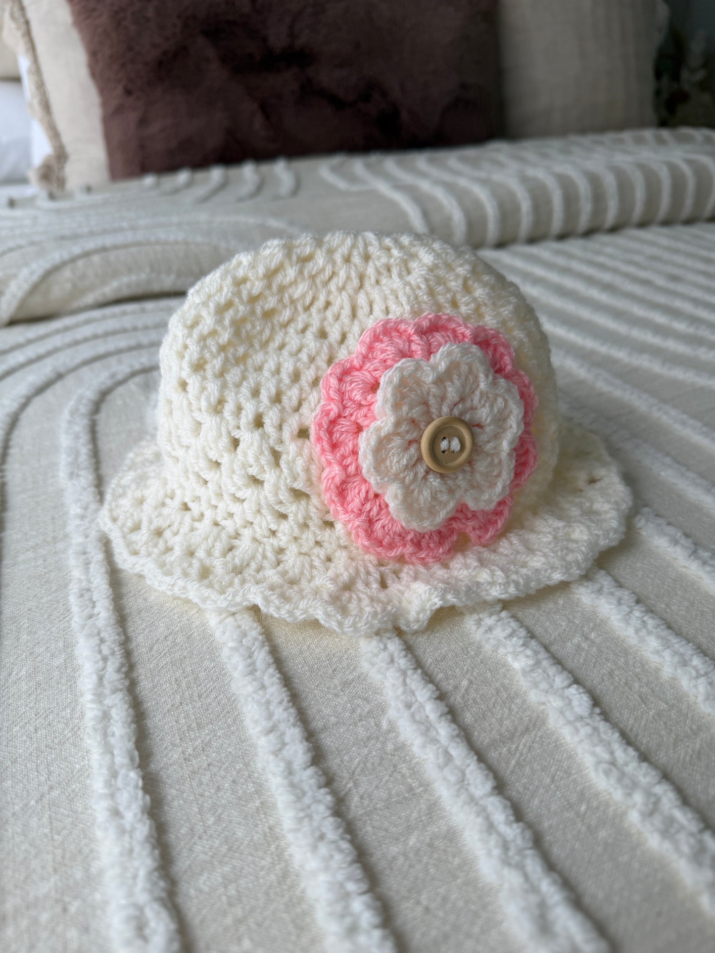 Baby Girl Boxed Crochet Hamper | Pink & Cream