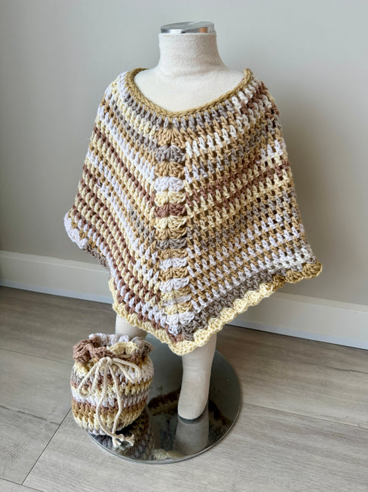 Gigi Crochet Poncho + Bag Set