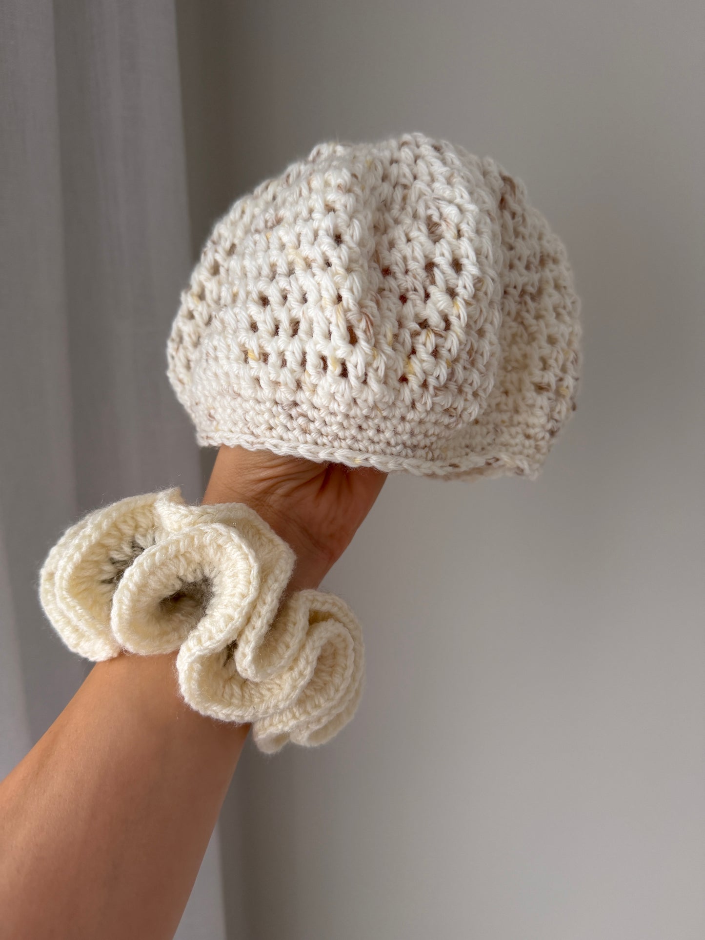 Crochet Gender Neutral Baby Hamper | Beige & Cream