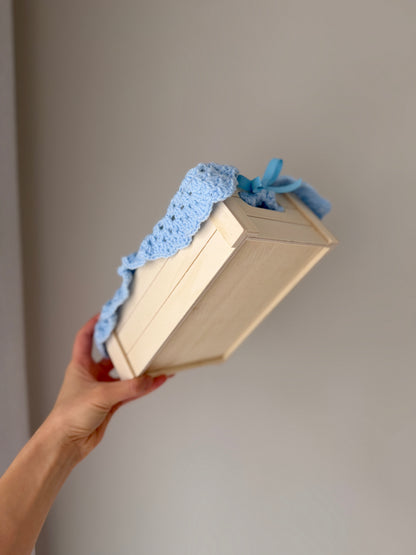 Nappy Box | Crochet Blue