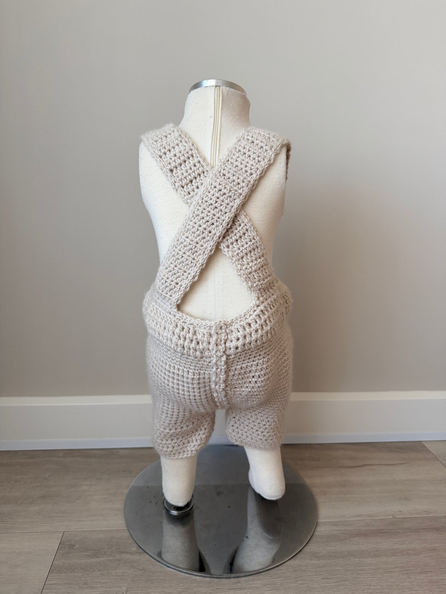 Ashley Overalls & Beanie Crochet Set