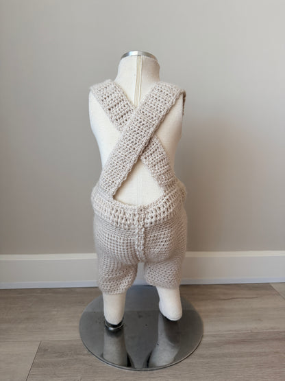 Ashley Overalls & Beanie Crochet Set